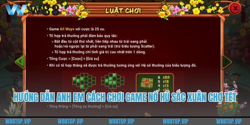 Hướng dẫn anh em cách chơi game nổ hũ Sắc Xuân Chợ Tết cơ bản nhất