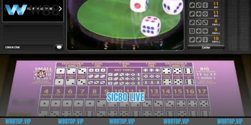 Chơi Sicbo Live Live W88 – Game Tài Xỉu Lắc Xí Ngầu Cực Hấp Dẫn